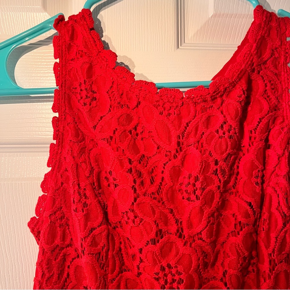 Red Lace Cocktail Dress